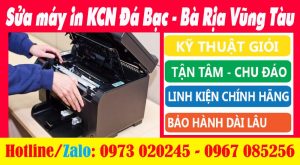 sua may in KCN da bac ba ria vung tau
